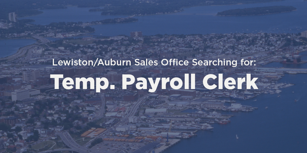 ProSearchInc's tweet image. Wanted: Payroll Clerk. Apply: ow.ly/OGYjx  #maine #jobopening #joblisting