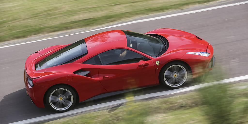Ferrari's tweet image. The 'extreme power = extreme driving pleasure' equation means only one thing: #Ferrari #488GTB 488gtb.ferrari.com