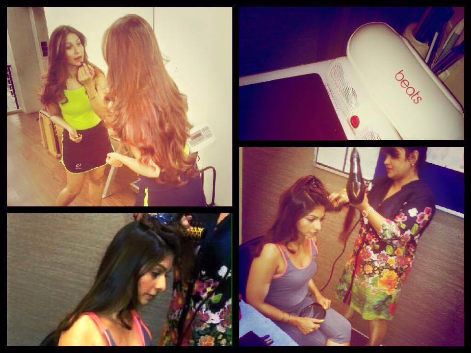TanishaaMukerji's tweet photo. Behind the scenes at an amazing shoot today! #FitForLife #WorkLikePlay http://t.co/2SS92zaXiG