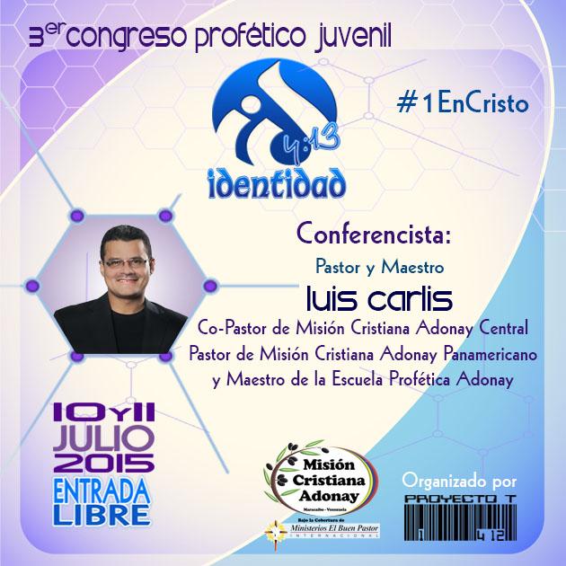 PT_412's tweet photo. El Pastor y Maestro de la Palabra @lcarlis será uno de los conferencistas de este congreso. ¡Síguelo!
#1enCRISTO http://t.co/RnHnORrfMv