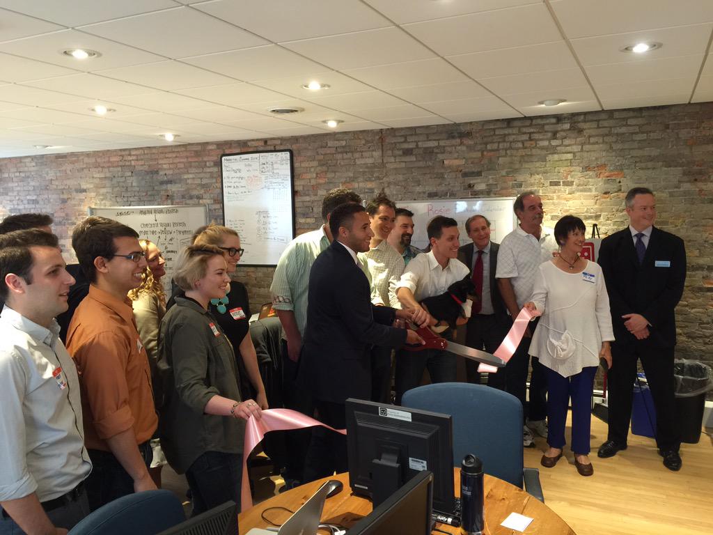 ken_rother's tweet photo. Ithaca Mayor @SvanteMyrick officially opens @RosieApp, a @revIthaca and @CornelleLab company, world headquarters http://t.co/YAjSSDfsAq