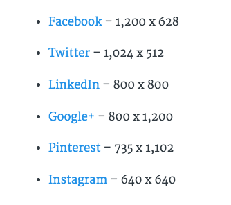 buffer's tweet photo. The ideal image sizes for each social network: http://t.co/dl6Iuw2TOu http://t.co/ekokK3rv2j