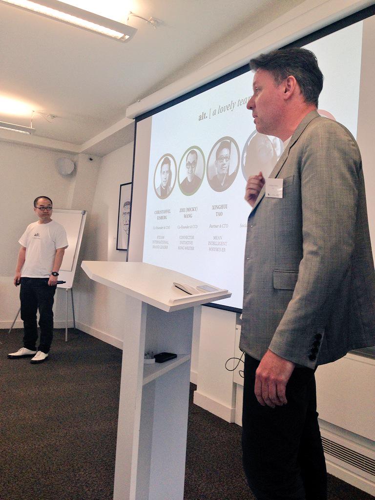 CFE_London's tweet photo. Fifth pitch for today @alovelything @CFEFrontRow talking about their #bilingual fashion website #cfefashtech http://t.co/LgPAT2Jmm4