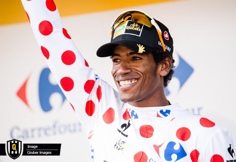 .<a href="/DanielTeklehai1/">Daniel Teklehaimanot</a> becomes first ever African to wear @letour Polka Dot Jersey!
Report: bit.ly/1CrZp0i