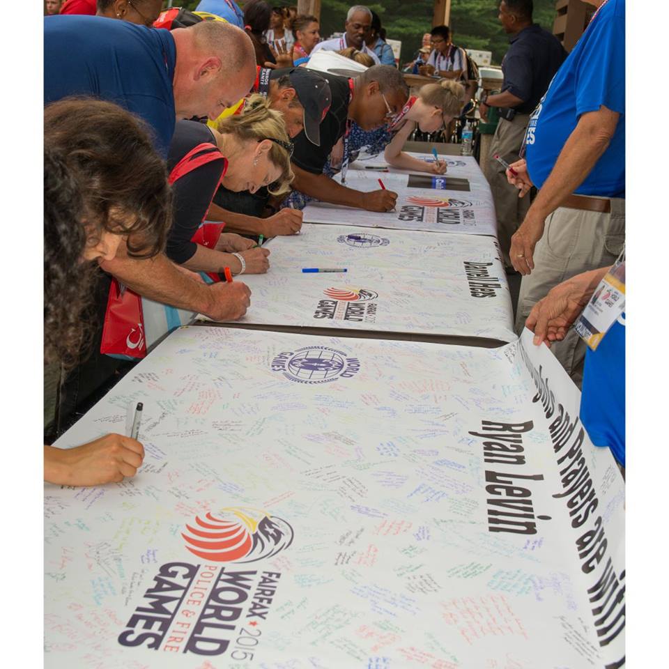 The families of Ryan Levin, Darrell Hees and Carlos Silva appreciated the banner 'cards' that you signed. Thank you