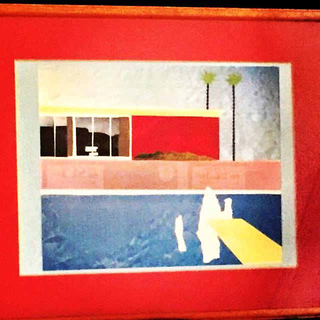 Happy Birthday to my fave living artist: David Hockney. Here\s a collage I made of A Bigger Splash when I taught art. 