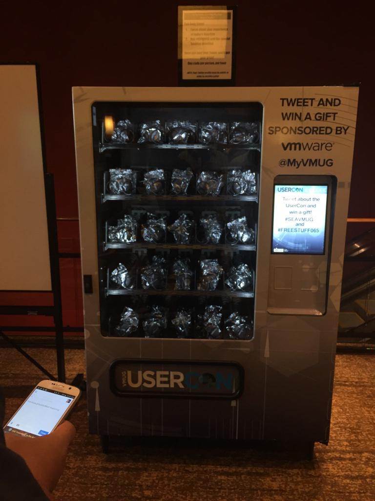 snarlywino's tweet photo. Best integration I've seen of @twitter at any conference to date. #SEAVMUG @MyVMUG #freestuff334 http://t.co/qgXewghUag