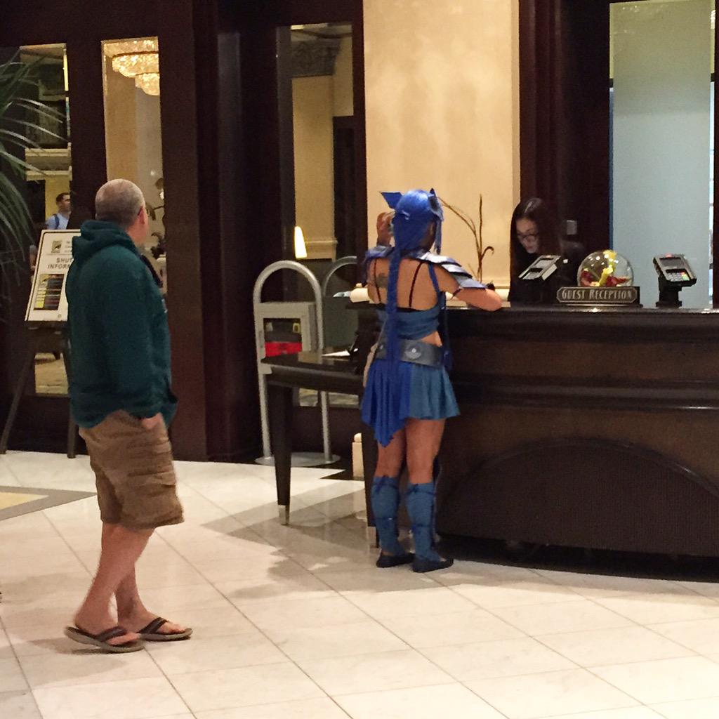 Superheroes need to check into their hotels just like everybody else