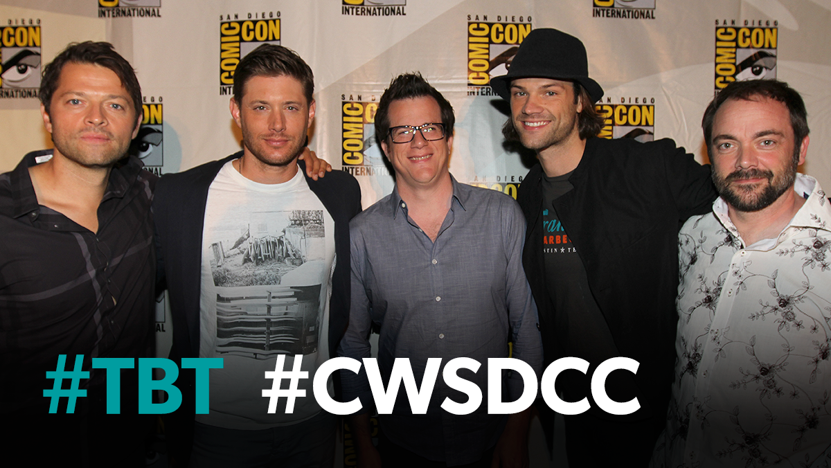 cw_spn's tweet photo. Get ready for #CWSDCC with this #Supernatural #TBT photo from Comic-Con® 2014! http://t.co/KK3PCkHxq5