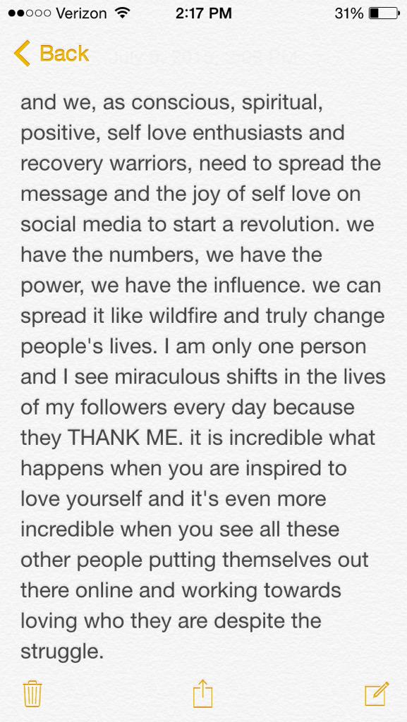 recoveryspirit's tweet photo. INFO ON THE #SelfLoveChallenge
It's starting TOMORROW GUYS 
RETWEET THIS 💗💜💙 http://t.co/rFmIlGyrKG