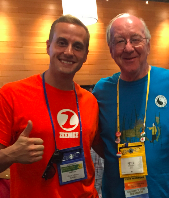 ZeeMeeApp's tweet photo. We're so honored to meet Peter Hauet! Lifetime Achievement Award winner #OACAC2015 #zeemee + a Legend! #nacac http://t.co/yfiSmSgCJO