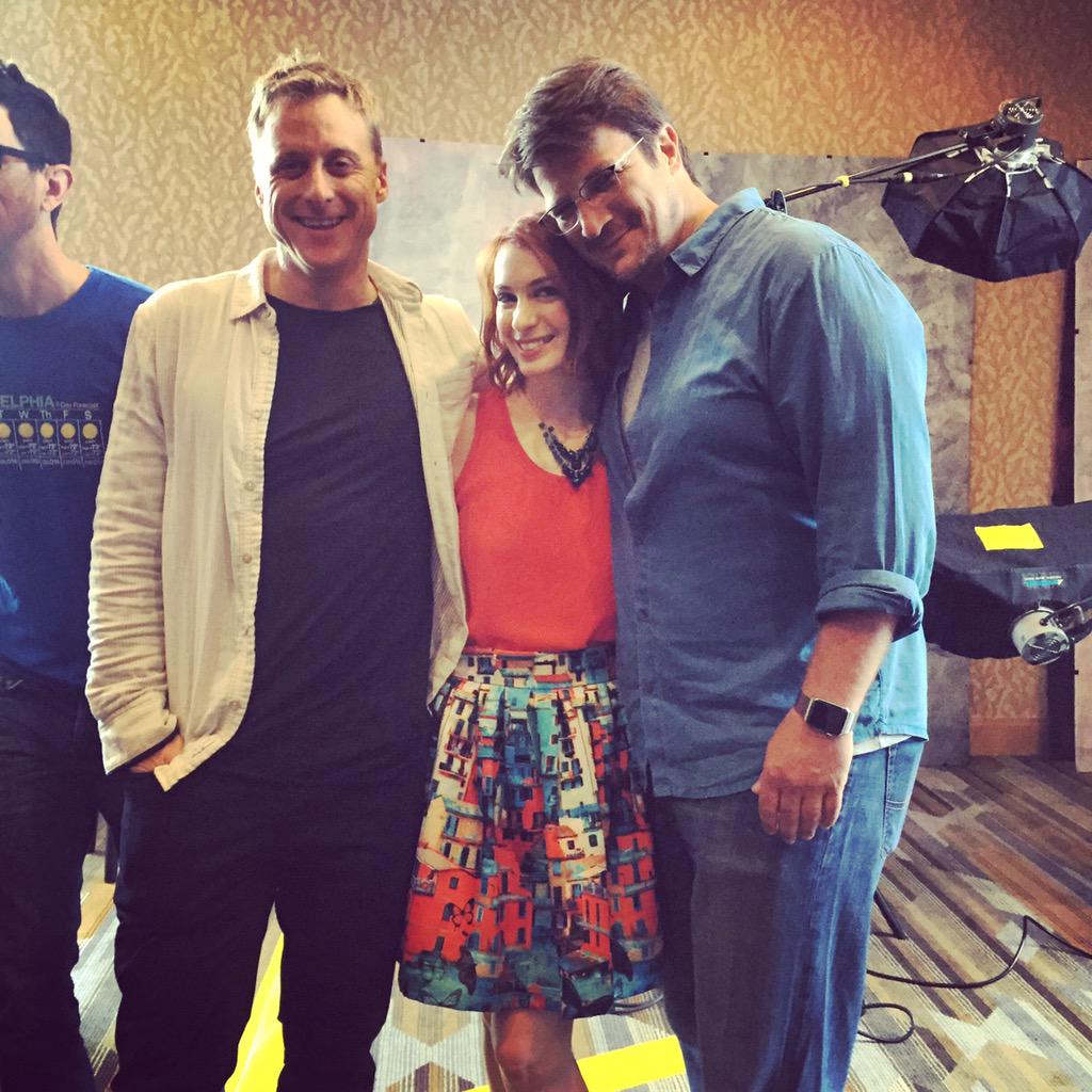 feliciaday's tweet image. #SDCC is made. @NathanFillion @alan_tudyk