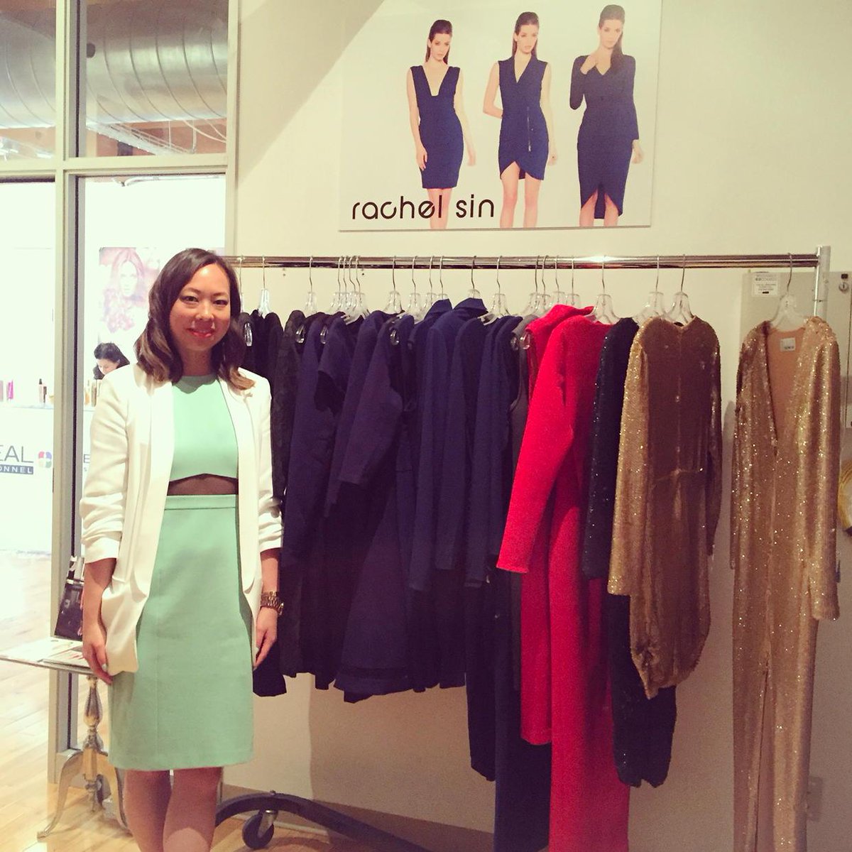 RachelSin's tweet photo. Getting excited for #FW15 with #RachelSin at #SummerSnowfall @1Milk2SugarsPR #S3 #SugarShowroom #TOSugars http://t.co/rwAyH2rJ9m