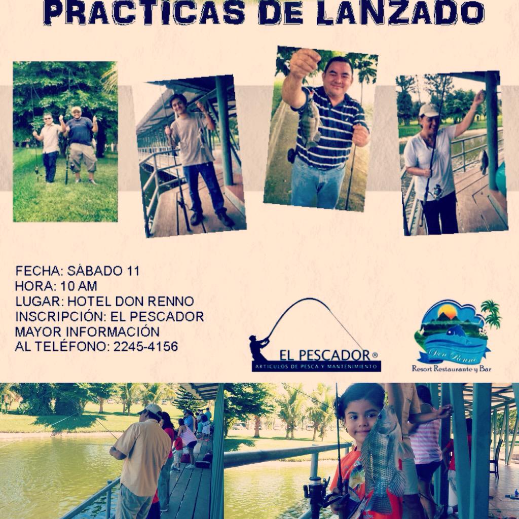 ELPESCADOR_SA's tweet photo. Nos vamos de pesca a @hotelesdonrenno sábado 11a las 10 am prácticas de lanzado. Info al 2245-4156 http://t.co/IXMF1bu53g