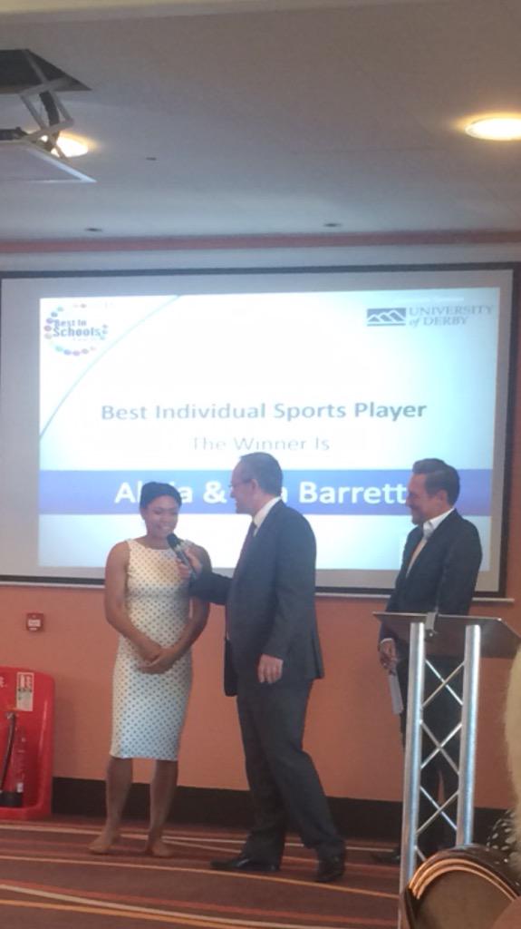 Mark_Leeson's tweet photo. Congratulations to Alicia &amp; Ella Barrett  winning the Best Sports Player sponsored by Mark Leeson #dtawards http://t.co/YpFcE6ex0r