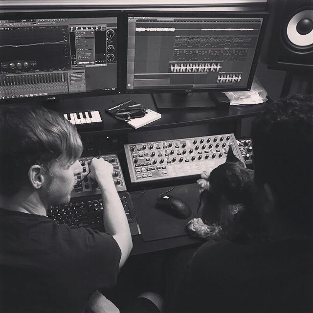 our ghost producer Sparky is at it again.. finalizing our #Zedd remix 😉👻👻