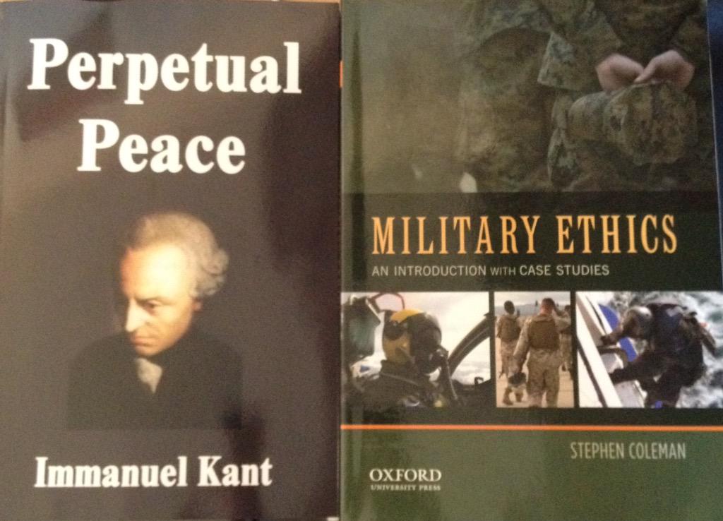 Another two to add to the small, but growing, collection. #PhD #WarGeek #Kant #Peace #Ethics #Military #JustWar #JWT