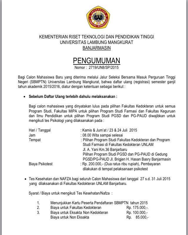 OFFICIAL BEM FK ULM on Twitter "Surat pemberitahuan OFFICIAL BEM FK ULM on Twitter "Surat pemberitahuan