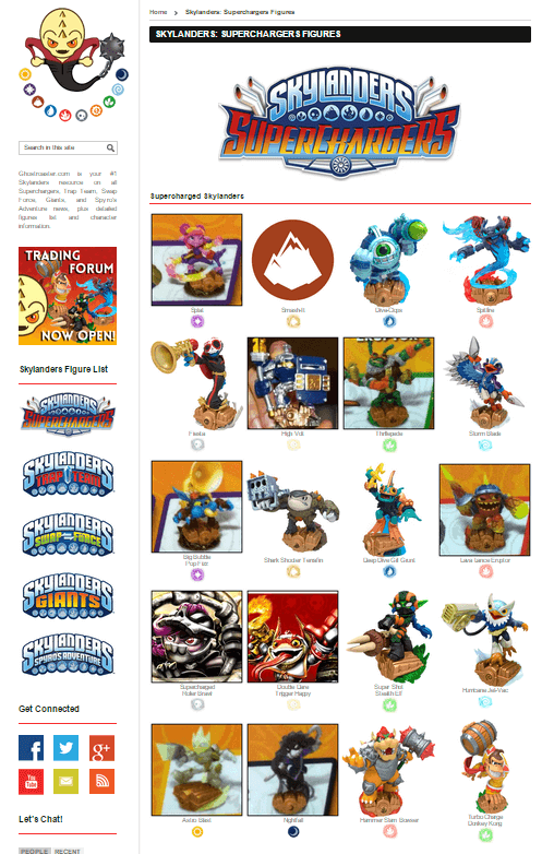 Ghost Roaster on Twitter "Skylanders Superchargers Figure List all in