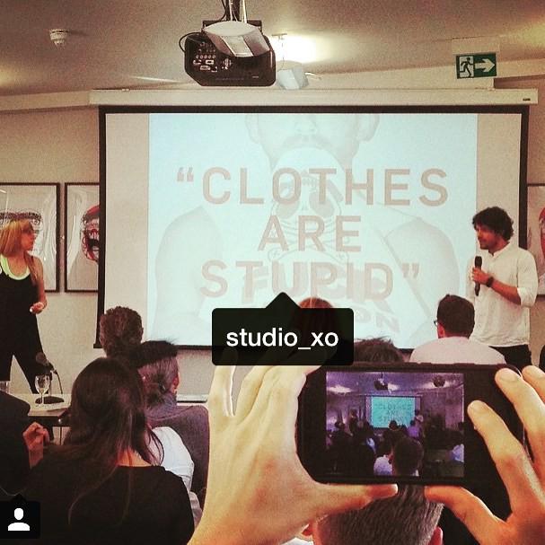 STUDIO_XO's tweet photo. Here we are...doing our thing @benjaminmales @nancy_xo #clothesarestupid #IoB #CFEFashTech… http://t.co/xTGPETEwVJ http://t.co/dOFTJzps3B