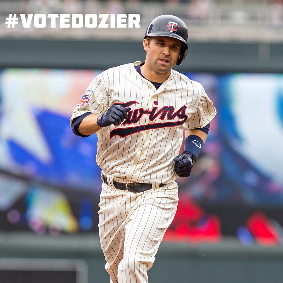 MajesticOnField's tweet photo. .@BrianDozier We’d love to see you hit more walk-off HRs in an #ASG American League jersey! #VoteDozier #Twins http://t.co/ecFpBWefRO