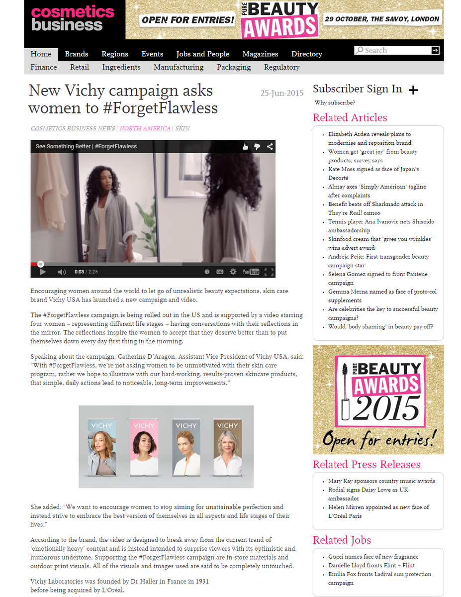 dorlyjeanlouis's tweet photo. Article: #Vichy #ForgetFlawless campaign via @cb_beautynews. #beauty #product #actors #actorslife #advertising #viral http://t.co/L1K4S0yQWB