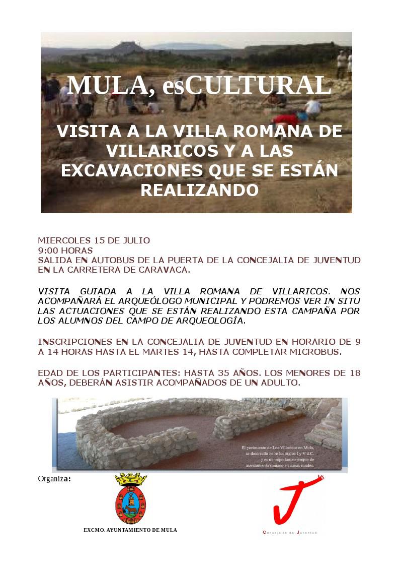 MULA visita guiada a Villaricos para jóvenes hasta 35 años el próximo 15 de julio a las 9 de la mañana