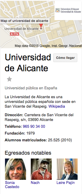 J_C_Castro's tweet photo. Que @google de como egresados notables de la @UA_Universidad a S Castedo, Natch y L Pajín es de lo más enternecedor http://t.co/Q0U6GQCSW8