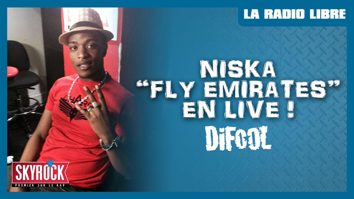 SkyrockFM's tweet photo. [Vidéo] @Niska_Officiel "Fly Emirates" en live dans la #RadioLibre !
#NiskaSurSkyrock => https://t.co/iMyRbIIu8H http://t.co/22Zm2poouH