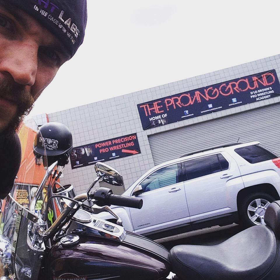 MazanyMMA's tweet photo. My hobbies include: Motorcycles and Pro Wrestling. #3PW #harleydavidson #fightlabs #wartape @3PWLasVegas http://t.co/CKfM3CXCj4
