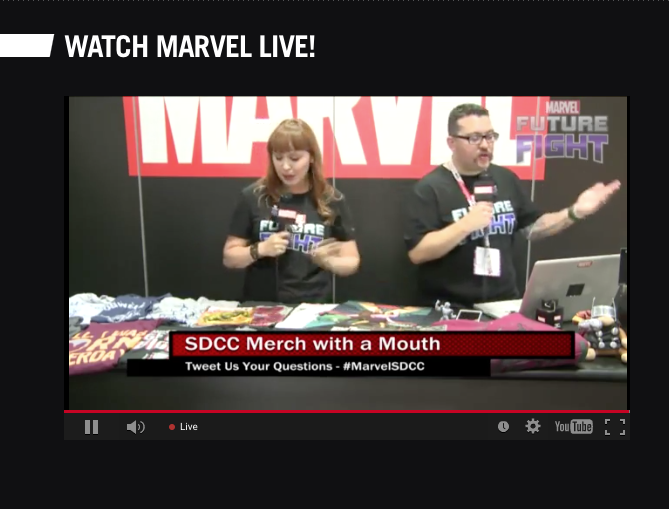 MeltdownComics's tweet photo. Hey look @MARVEL took a page from our playbook with a livestream merch sell-a-thon at SDCC! #CallUsNextTime http://t.co/5MkhDn2WVm
