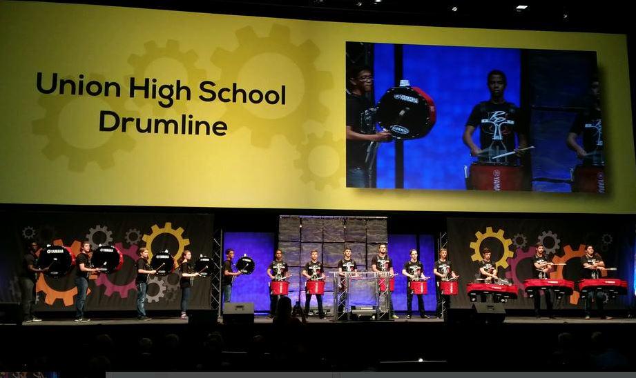 <a href="/UnionDrumline/">Union H.S. Drumline</a> did a great job today kicking off the <a href="/oksde/">OK State Dept of Ed</a> #EngageOK General Session in OKC! #Education #Drums