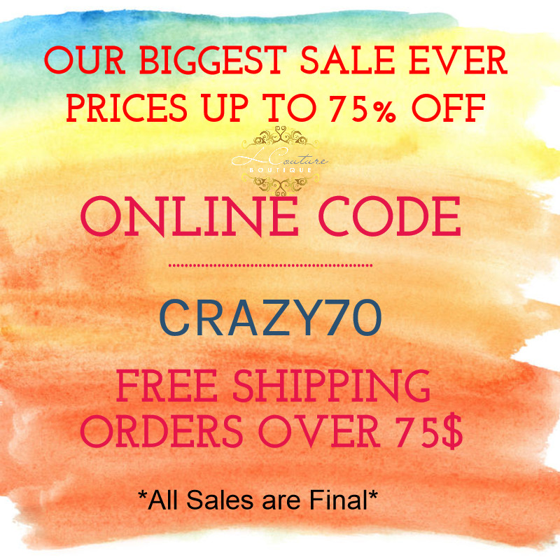 LCBoutique1's tweet photo. OK FROM 7-8pm TONIGHT IT IS 70% off ONLINE! Use code CRAZY70 in cart for discount! Offer expires at 8pm CST
 L... http://t.co/svkYoh5FYa