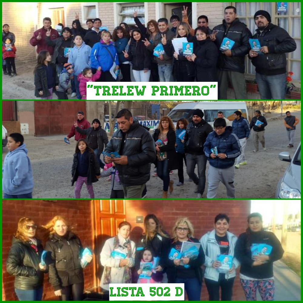 SamSantana03's tweet photo. Puerta a Puerta en los Barrios Tiro Federal, Corradi, 12 de Octubre Primera Junta #TRELEW @maderna_adrian Lista 502 D http://t.co/knxNwcVj40
