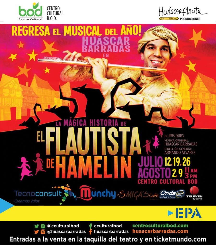 HuascarBarradas's tweet photo. Ganate 2 entradas  El flautista de Hamelin CC BOD julio/12 Donde queda Hamelin? 1 Marruecos 2 Argentina 3 Alemania http://t.co/zGiTCdnvQX
