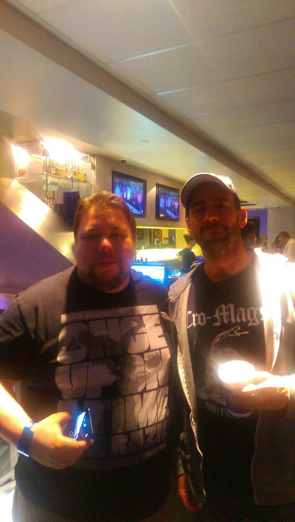 nimrodson's tweet photo. @CMPunk @FabricioWerdum thanks for the photos. Only @UFCFightWeek. @merriganmania loving the #UltimateCookoff http://t.co/YGWxC0DGVn