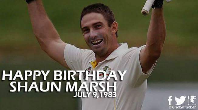 Happy birthday shaun Marsh one of the best player in ausses 