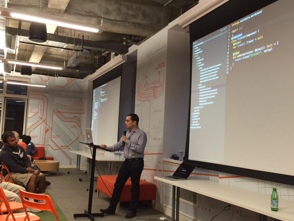 ChiefScientist's tweet image. The real devs stay until @intellijidea full of #Scala shows up in @mint_data demo!  sfspark.org @NitroHQ