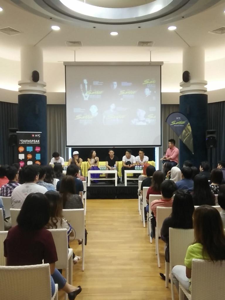 shinefestival's tweet photo. #SHINEFEST Speaking Engagement happening now! Our YouTube creators sharing their experience with our youths. http://t.co/equPWaTti2