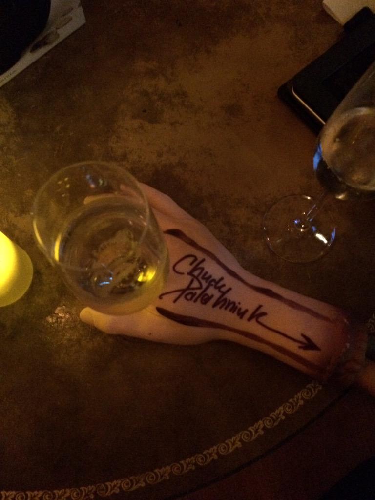 SavIsSavvy's tweet photo. I'd show you @chuckpalahniuk but he's occupied with @Carlo2nd #MayhemSF http://t.co/beAW77Cntu
