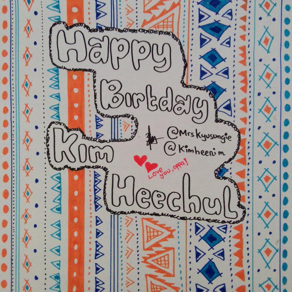 I suck at drawing but I do my best! Happy birthday, heechul oppa  Saranghaeyo, Kim Heechul!!   