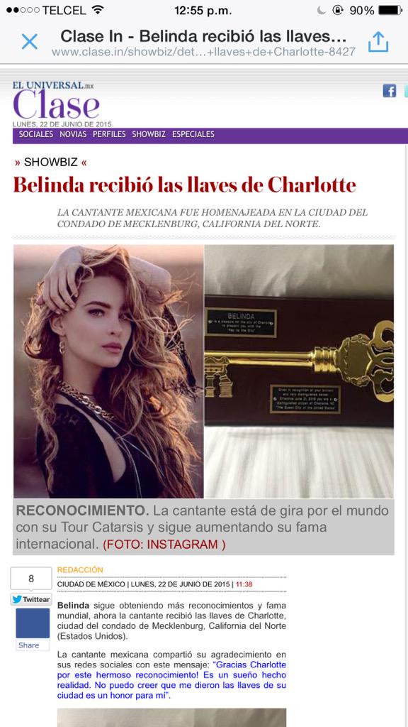 Alexanderybeli's tweet photo. Nomino @belindapop en los #PremiosTuMundo en la categoría #SensacionSocial @PremiosTuMundo @Telemundo @TelemundoIntl http://t.co/THt7kYgwZH