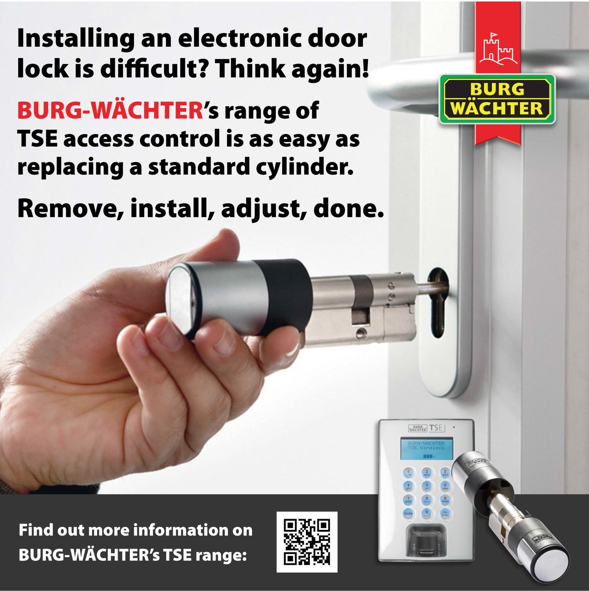 burgwachteruk's tweet image. #ElectronicAccessControl is easier to install than you may think. Find out more: goo.gl/cxSddL #TSE #Locks