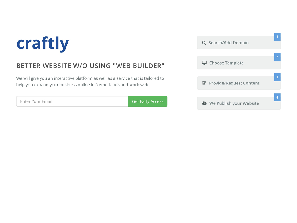 BetaList's tweet photo. craftly: Beautiful responsive website with ease http://t.co/U53HJ8sWqP http://t.co/7TTZh3832e