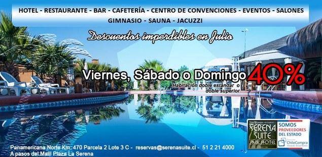 SerenaSuite's tweet photo. Promoción fines de semana julio con un 40% de descuento. No se lo pierda! Reserve en http://t.co/ks3kw9iRDF http://t.co/XVxtepdXwz