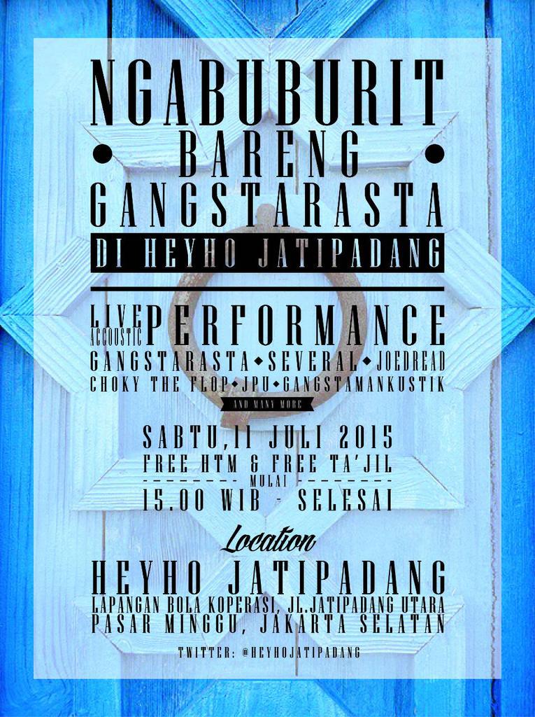 Untuk info lebih lengkapnya cek twitter <a href="/HeyhoJatipadang/">Heyho Jatipadang</a>. See you Friends Up! @Heyho_Brand <a href="/EmilioSiregar/">Emilio Gangstarasta</a>