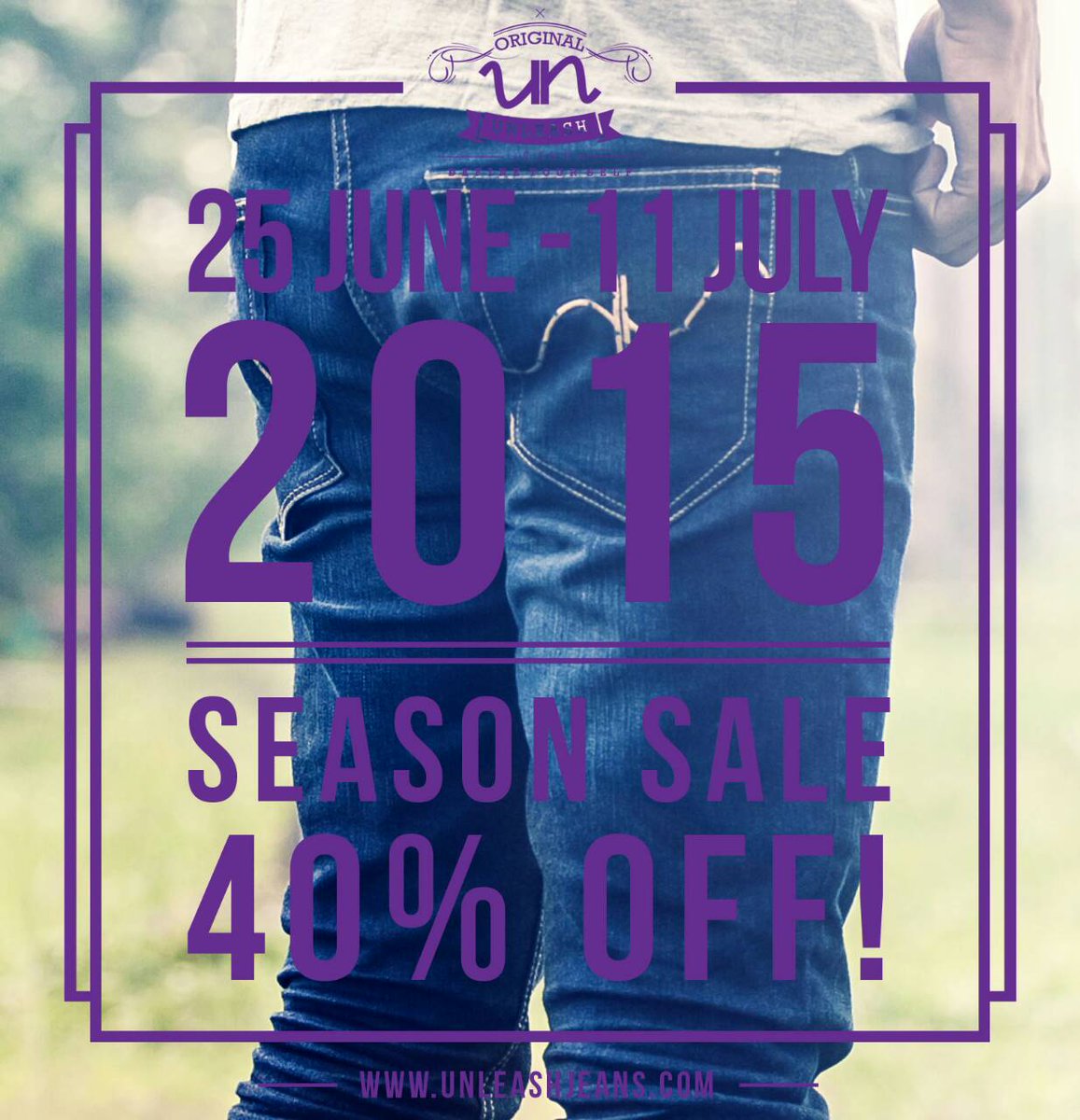 tinggal sehari lagi promo diskon 40% all item unleashjeans, ayo buruan sebelum kehabisan...