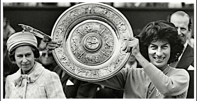 Happy birthday, Virginia Wade. 70 today. But always 77. 