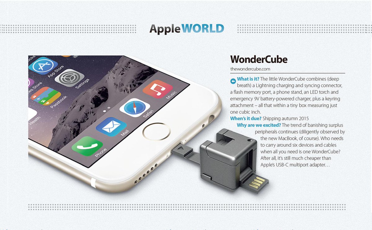 Wonder_Cube's tweet photo. APPLE WORLD "Who needs to carry six accessories &amp; cables when all you need is one WonderCube?" http://t.co/hh9URtD01b http://t.co/WQitpwcom5