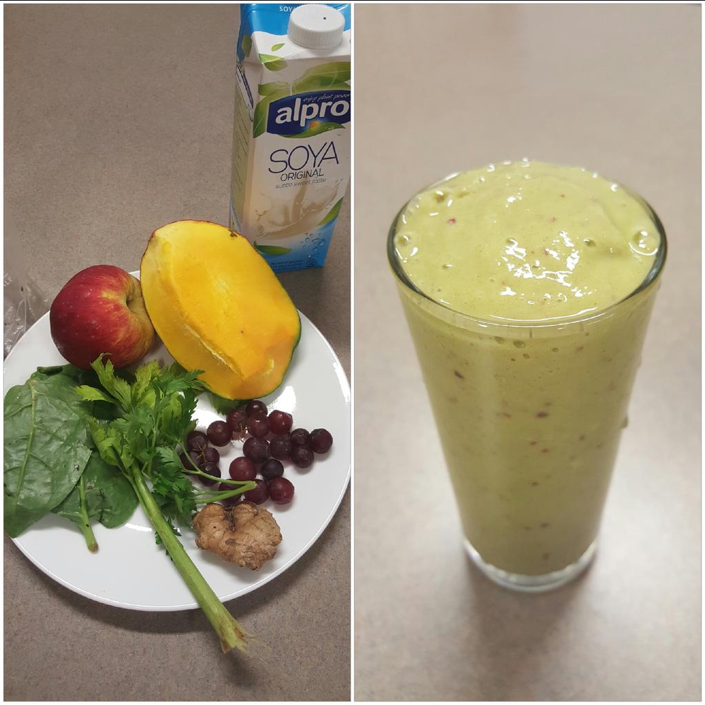 AdaGOkoli's tweet photo. @shawacademy #ShawNutritionChallenge #AdvancedNutritionClass. Combining vegetables and fruits in my smoothie. http://t.co/sdx9Bdx3xB